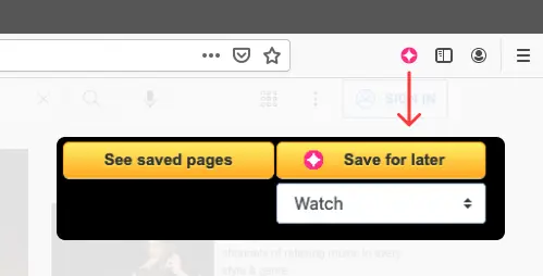 Screenshot of HomeShop save button
